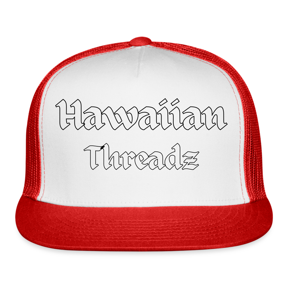 Trucker Cap - white/red