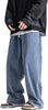 Men'S Hip Hop Jean Joggers Loose Fit Streetwear Biker Baggy Jeans Pants Stylish Printed Cargo Denim Pants