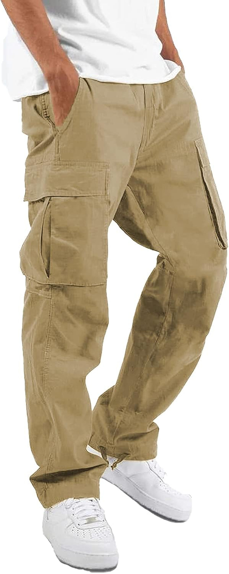 Men'S Casual Cargo Pants Hiking Pants Workout Joggers Sweatpants for Men