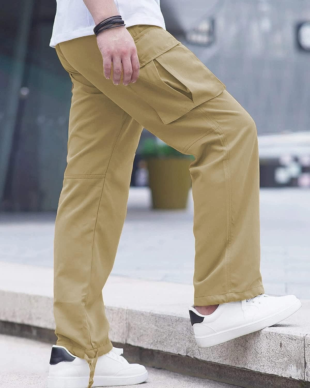 Men'S Casual Cargo Pants Hiking Pants Workout Joggers Sweatpants for Men