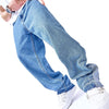 Men'S Loose Fit Pants Relaxed-Fit Men Jeans Washed Oversize Straight Leg Carpenter Jean