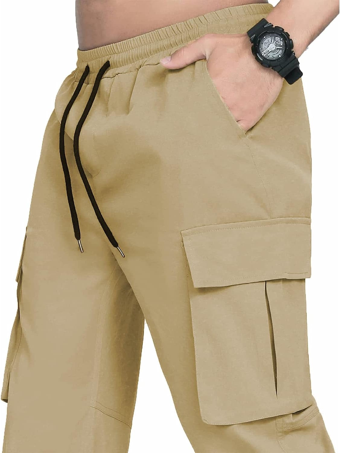 Men'S Casual Cargo Pants Hiking Pants Workout Joggers Sweatpants for Men